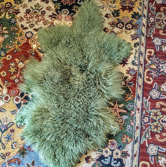 Authentic Curly Mongolian Sheep Fur Pelt